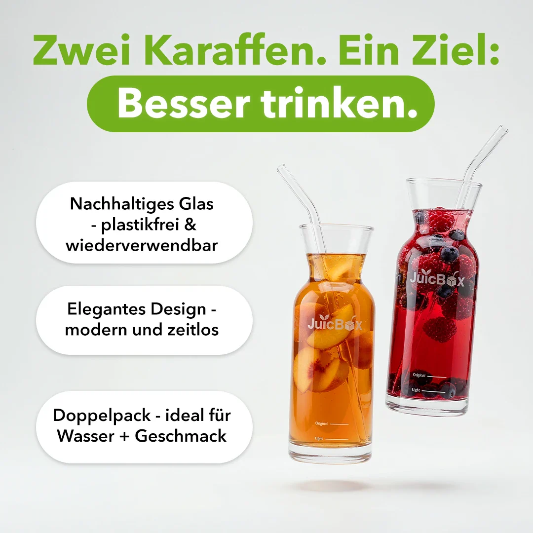 JuiceBox Glaskaraffen Set - 2x 600ml - Image 2