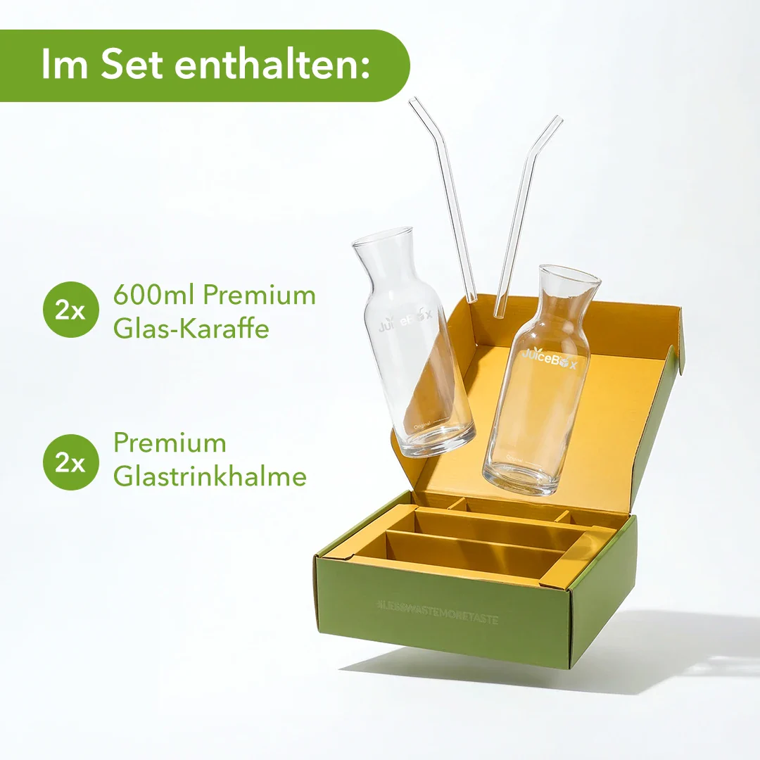 JuiceBox Glaskaraffen Set - 2x 600ml - Image 3